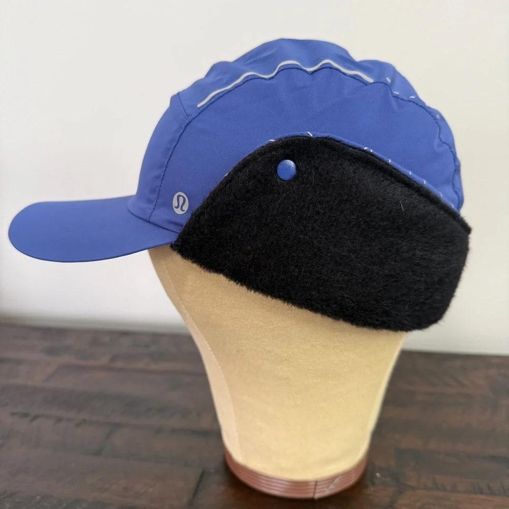 Lululemon Fleece Insulated Ear Flap Hat In Psychic Blue NEW Unisex XS Small